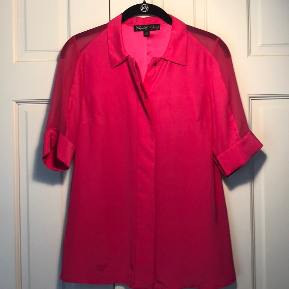 Elizabeth and James Pink Silk Blouse